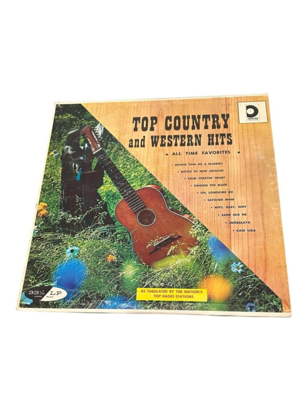 Vintage Various Artists Vinyl LP Top Country Western Hits Adeline Records Black